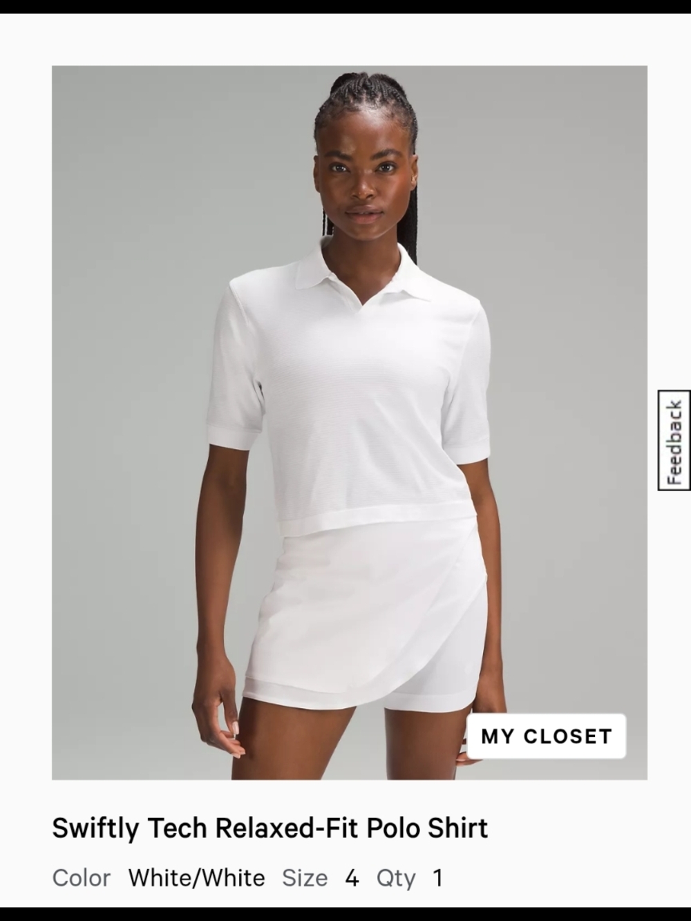 lululemon athletica White Swiftly Tech Relaxed-Fit Polo Top